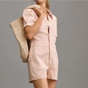 Pilcro by Anthopologie The Kit Utility Romper Size 12 - NWT